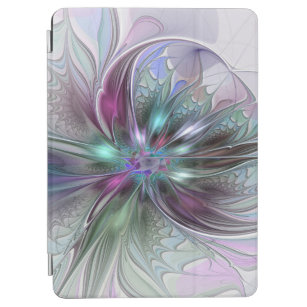 Colorful Fantasy Abstract Modern Fractal Flower iPad Air Cover