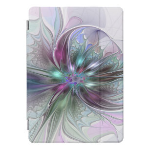 Colorful Fantasy Abstract Modern Fractal Flower iPad Pro Cover