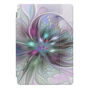 Colorful Fantasy Abstract Modern Fractal Flower iPad Pro Cover