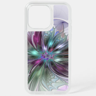 Colorful Fantasy Abstract Modern Fractal Flower iPhone 15 Pro Max Case