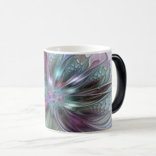 Colorful Fantasy Abstract Modern Fractal Flower Magic Mug
