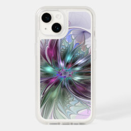 Colorful Fantasy Abstract Modern Fractal Flower OtterBox iPhone 14 Case