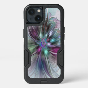 Colorful Fantasy Abstract Modern Fractal Flower iPhone 13 Case