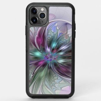 Colorful Fantasy Abstract Modern Fractal Flower Otterbox Symmetry Iphone 11 Pro Max Case by GabiwArt at Zazzle