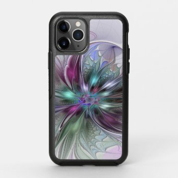 Colorful Fantasy Abstract Modern Fractal Flower Otterbox Symmetry Iphone 11 Pro Case by GabiwArt at Zazzle