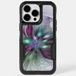Colorful Fantasy Abstract Modern Fractal Flower OtterBox iPhone 14 Pro Max Case