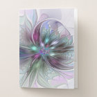 Colorful Fantasy Abstract Modern Fractal Flower