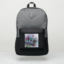 Colorful Fantasy Abstract Modern Fractal Flower Port Authority&#174; Backpack