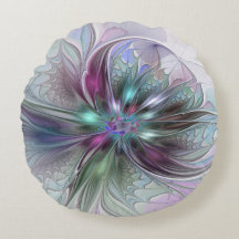 Colorful Fantasy Abstract Modern Fractal Flower