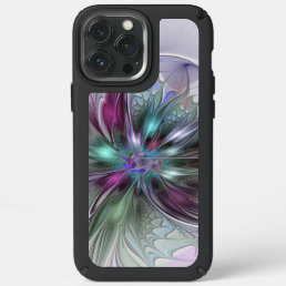 Colorful Fantasy Abstract Modern Fractal Flower Speck iPhone 13 Pro Max Case
