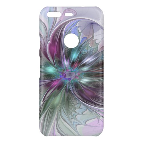 Colorful Fantasy Abstract Modern Fractal Flower Uncommon Google Pixel Case