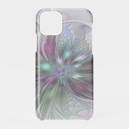 Colorful Fantasy Abstract Modern Fractal Flower iPhone 11 Pro Case