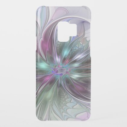 Colorful Fantasy Abstract Modern Fractal Flower Uncommon Samsung Galaxy S9 Case