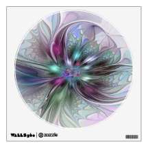 Colorful Fantasy Abstract Modern Fractal Flower