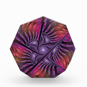 Colorful Fantasy Abstract Trippy Purple Fractal Acrylic Award