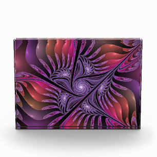 Colorful Fantasy Abstract Trippy Purple Fractal Acrylic Award
