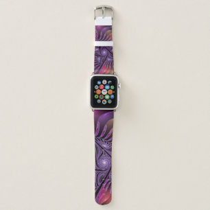 Colorful Fantasy Abstract Trippy Purple Fractal Apple Watch Band