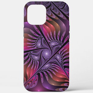 Colorful Fantasy Abstract Trippy Purple Fractal iPhone 12 Pro Max Case