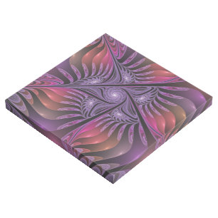 Colorful Fantasy Abstract Trippy Purple Fractal Gallery Wrap