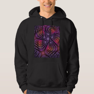 Colorful Fantasy Abstract Trippy Purple Fractal Hoodie