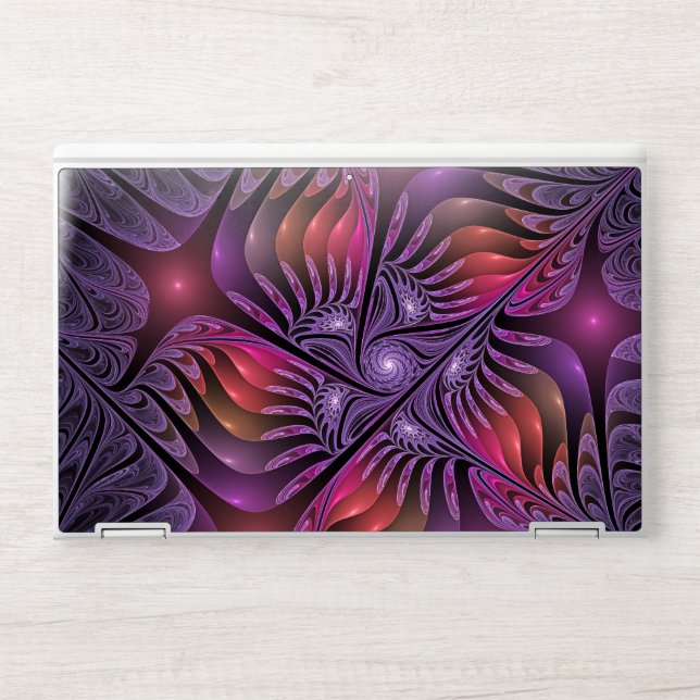 Colorful Fantasy Abstract Trippy Purple Fractal HP Laptop Skin (Front)