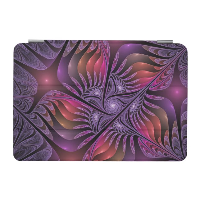 Colorful Fantasy Abstract Trippy Purple Fractal iPad Mini Cover (Horizontal)