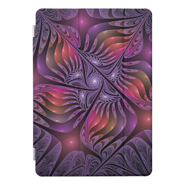 Colorful Fantasy Abstract Trippy Purple Fractal iPad Pro Cover (Front)