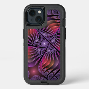 Colorful Fantasy Abstract Trippy Purple Fractal iPhone 13 Case