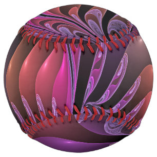 Colorful Fantasy Abstract Trippy Purple Fractal Softball