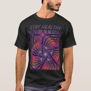 Colorful Fantasy Abstract Trippy Purple Fractal T-Shirt