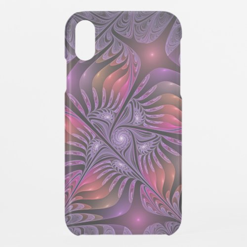 Colorful Fantasy Abstract Trippy Purple Fractal iPhone XR Case
