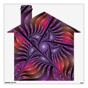 Colorful Fantasy Abstract Trippy Purple Fractal Wall Decal
