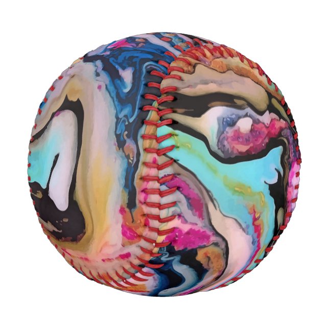 Colorful Fantasy Abstraction Baseball (Angled)