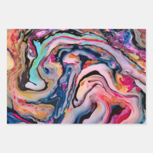 Colorful Fantasy Abstraction Wrapping Paper Sheets