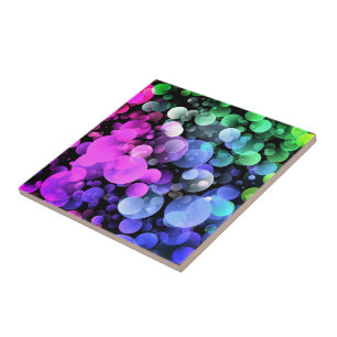 Colorful Fantasy - Beautiful Dreams - Cute Bubbles Ceramic Tile