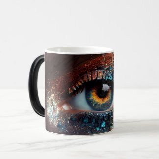 Colorful Fantasy Earth Glitter Eye Closeup Color Morph Mug