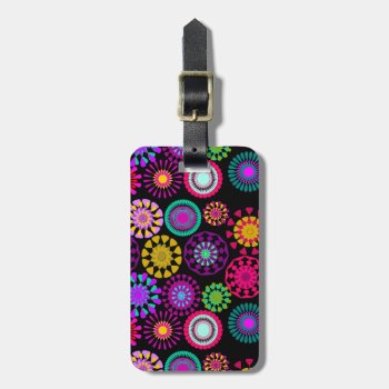 Colorful Fantasy  Edit Background Color Luggage Tag by Boopoobeedoogift at Zazzle