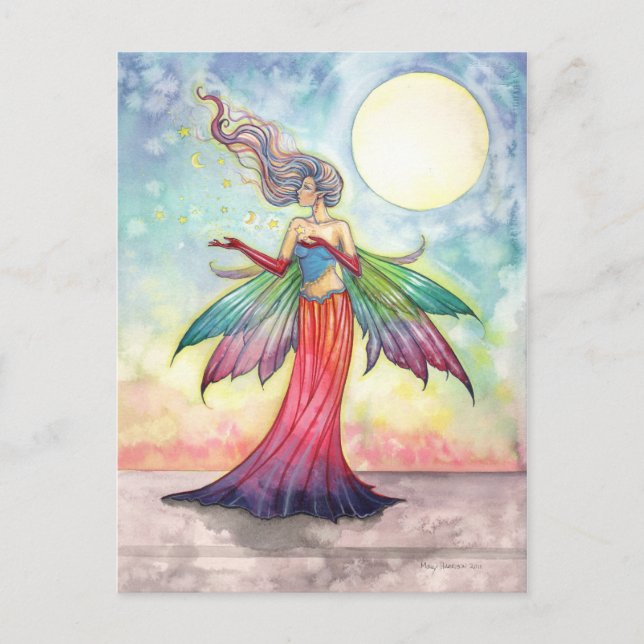 Colorful Fantasy Fairy Postcard (Front)