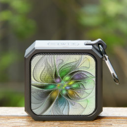 Colorful Fantasy Flower Modern Abstract Fractal Bluetooth Speaker