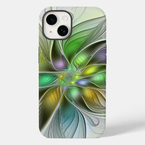 Colorful Fantasy Flower Modern Abstract Fractal Case_Mate iPhone 14 Case