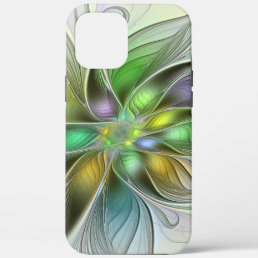 Colorful Fantasy Flower Modern Abstract Fractal iPhone 12 Pro Max Case