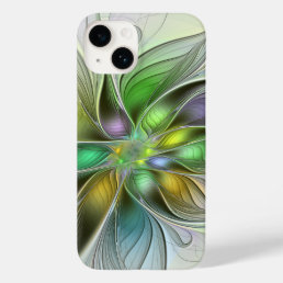 Colorful Fantasy Flower Modern Abstract Fractal Case-Mate iPhone 14 Case