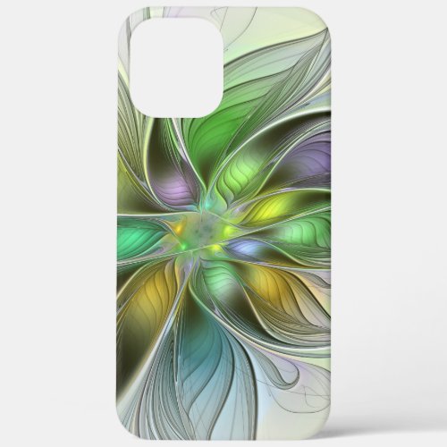 Colorful Fantasy Flower Modern Abstract Fractal iPhone 12 Pro Max Case