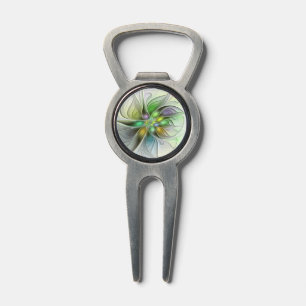 Colorful Fantasy Flower Modern Abstract Fractal Divot Tool