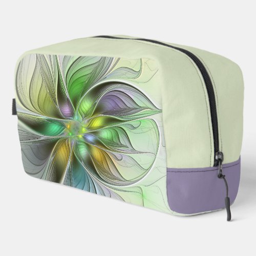 Colorful Fantasy Flower Modern Abstract Fractal Dopp Kit