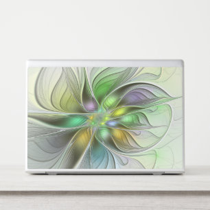 Colorful Fantasy Flower Modern Abstract Fractal HP Laptop Skin