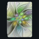 Colorful Fantasy Flower Modern Abstract Fractal iPad Pro Cover<br><div class="desc">A colorful fractal art fantasy flower,  extraordinary, 
abstract and modern. The colors and shapes make this
floral work of art an eye-catcher and a decorative design
for your iPad Pro cover and more.</div>