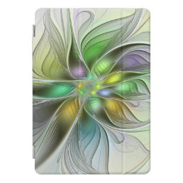 Colorful Fantasy Flower Modern Abstract Fractal iPad Pro Cover