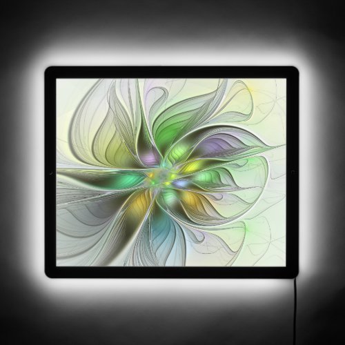 Colorful Fantasy Flower Modern Abstract Fractal LED Sign