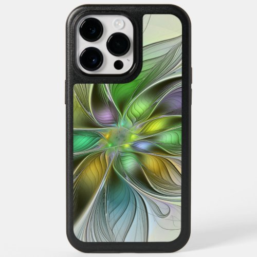 Colorful Fantasy Flower Modern Abstract Fractal OtterBox iPhone 14 Pro Max Case